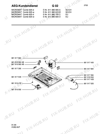 Взрыв-схема микроволновой печи Aeg MC COMBI 625-D/SK/CH - Схема узла Section6